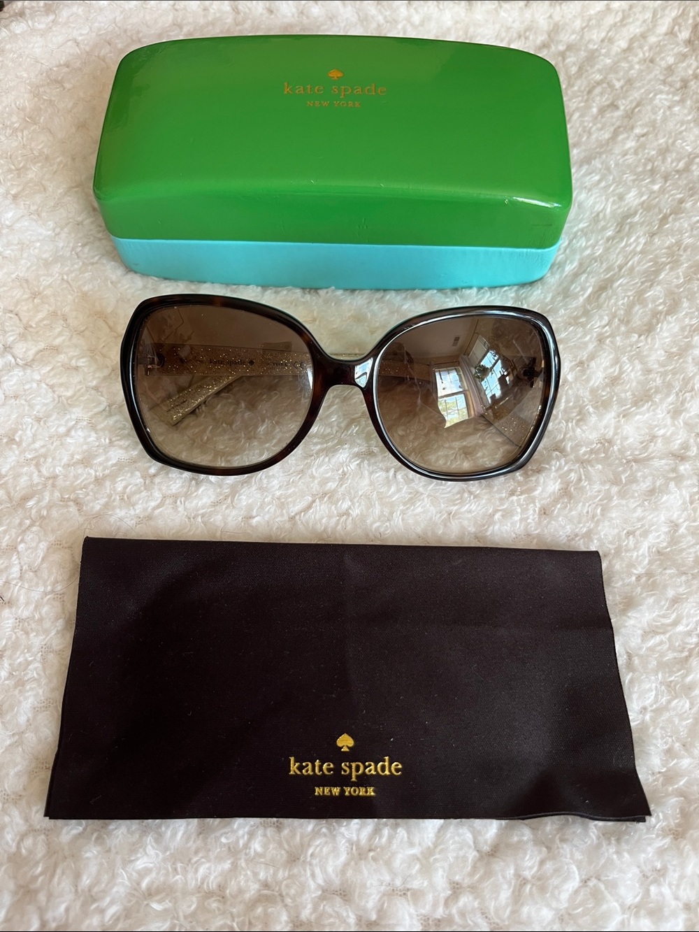 Kate Spade New York Halsey Tortoise Sunglasses EUC